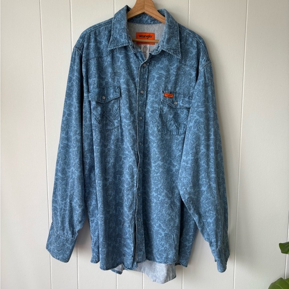 Wrangler Paisley Flame Resistant Shirt | Size XXL - Picture 2 of 11
